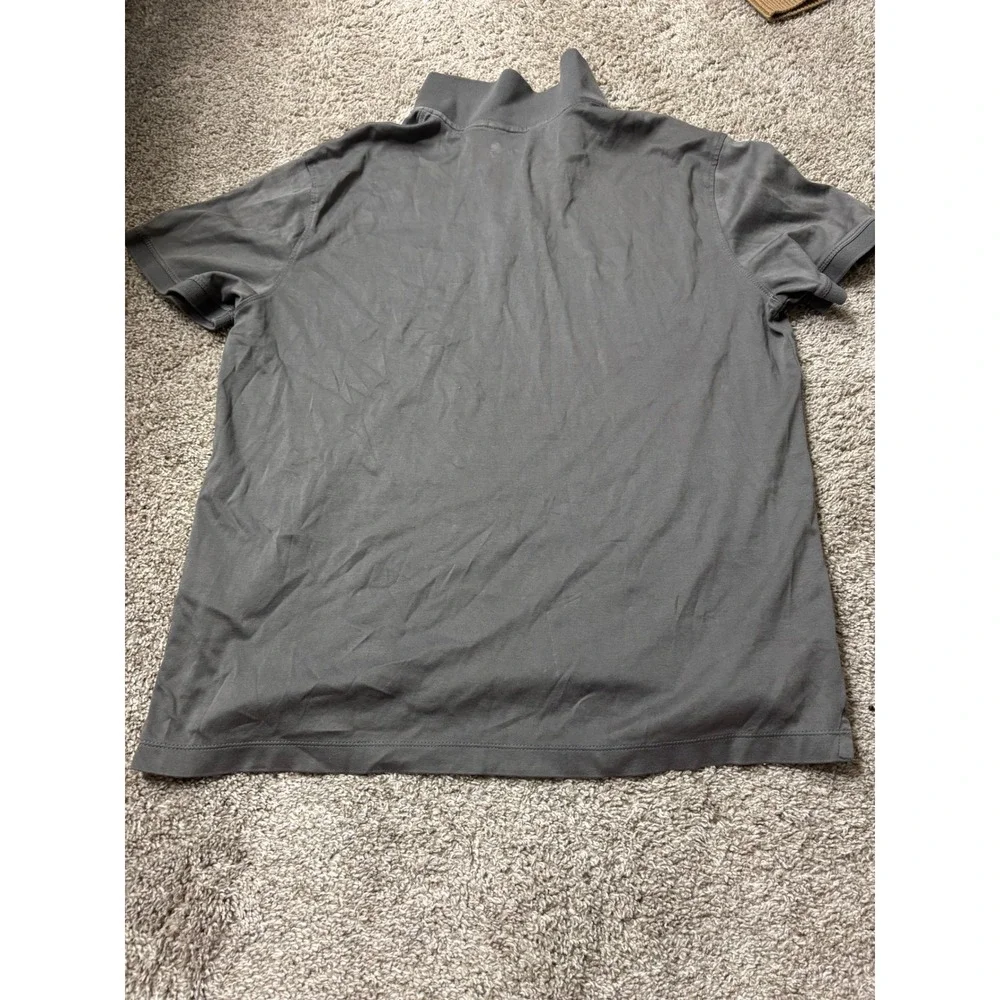 Banana Republic Luxe Touch Performance Polo Shirt Mens Grey Short Sleeve L